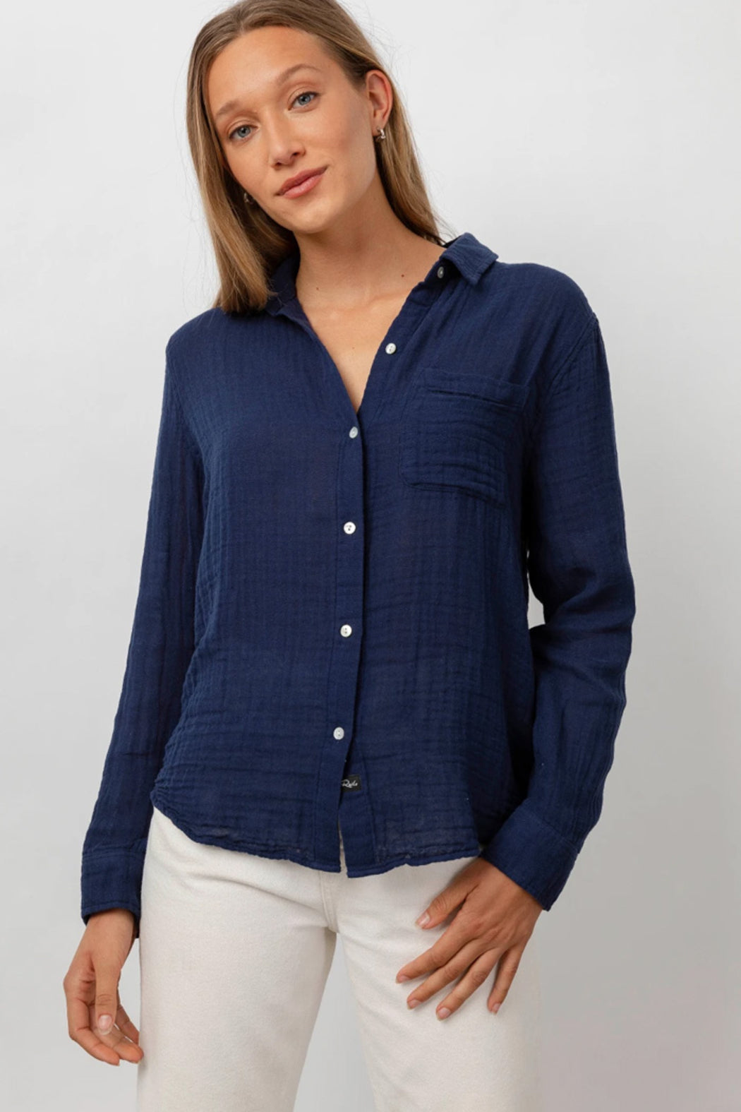 Ellis Cotton Gauze Button Down