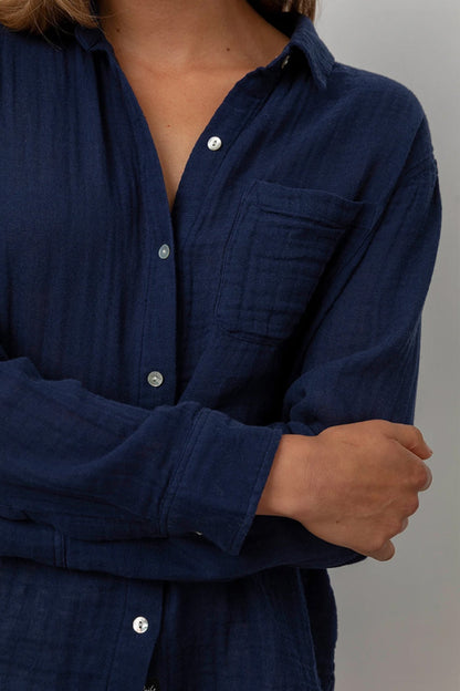 Ellis Cotton Gauze Button Down