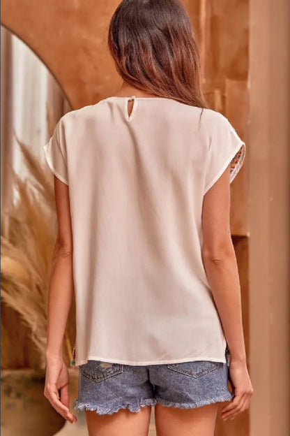 Embroidered Oversized Top