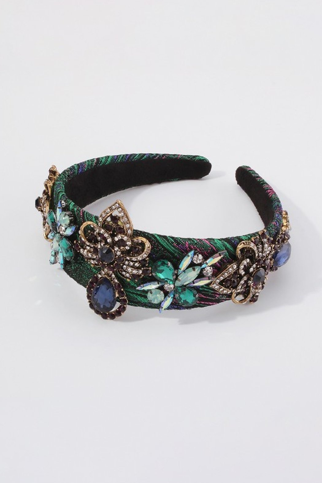 Embroidered Rhinestone Headband