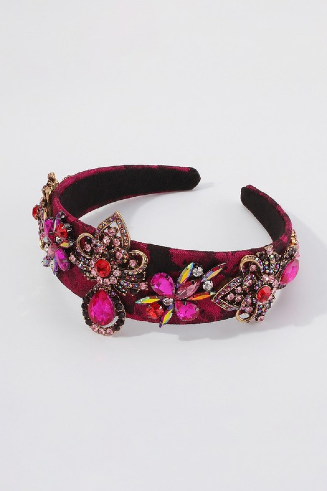 Embroidered Rhinestone Headband