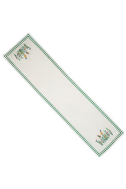 Embroidered Table Runner-Wild Flowers