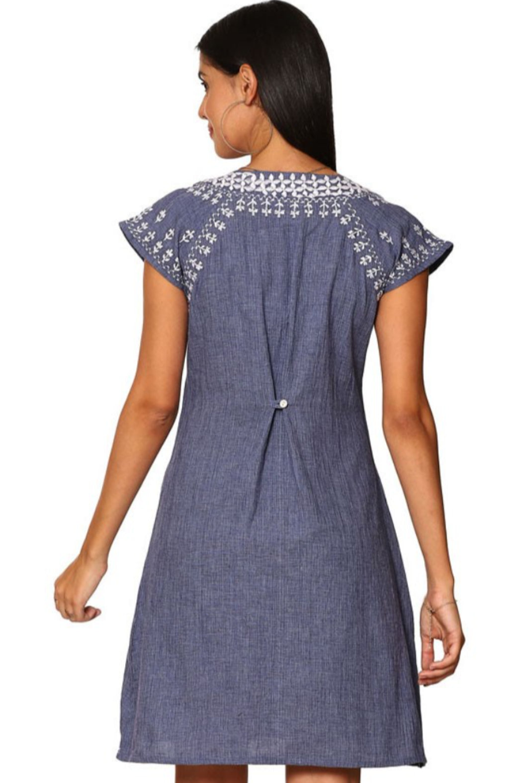 Emerson denim embroidered dress
