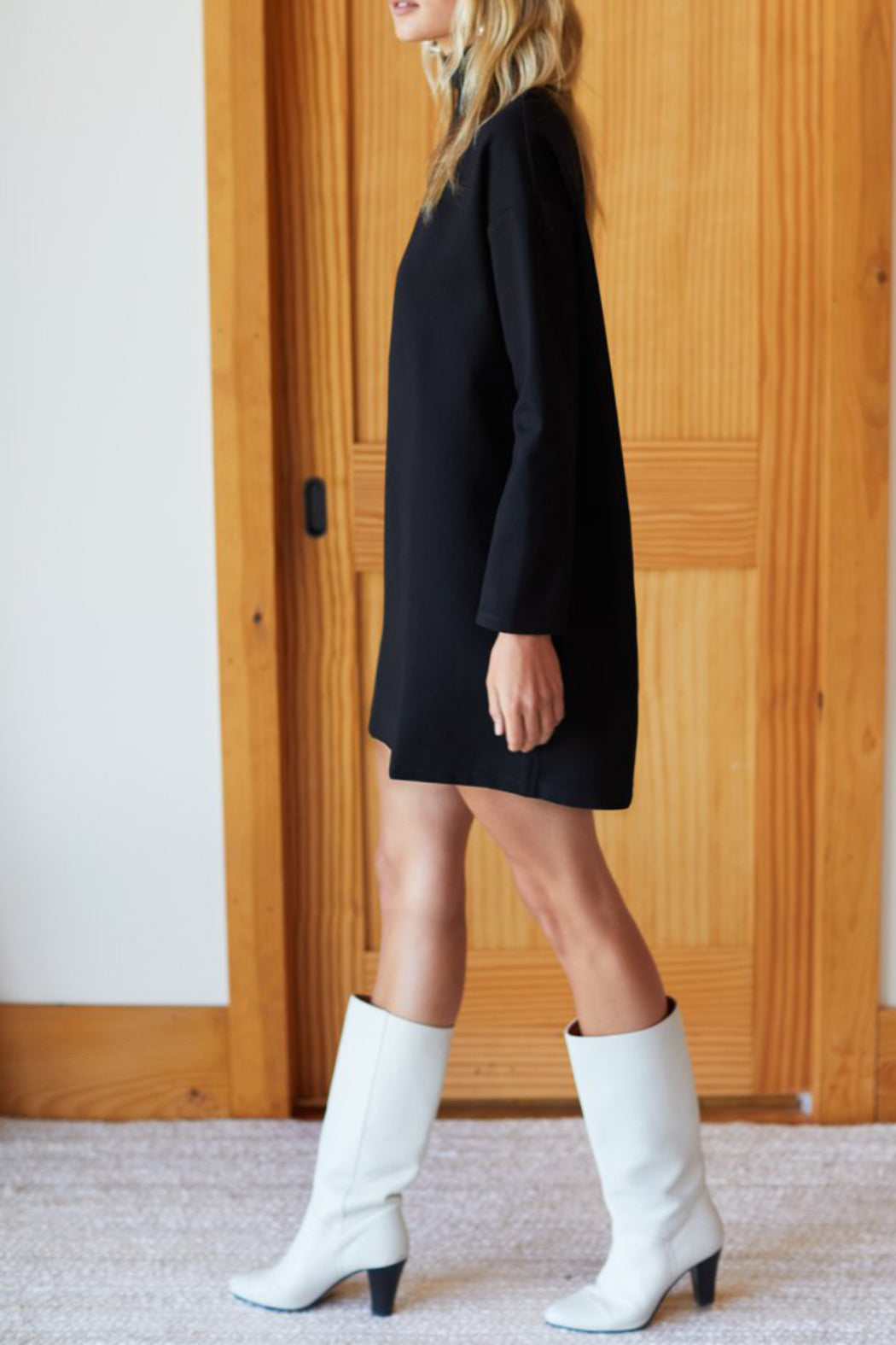 Edie Ponte Turtleneck Dress