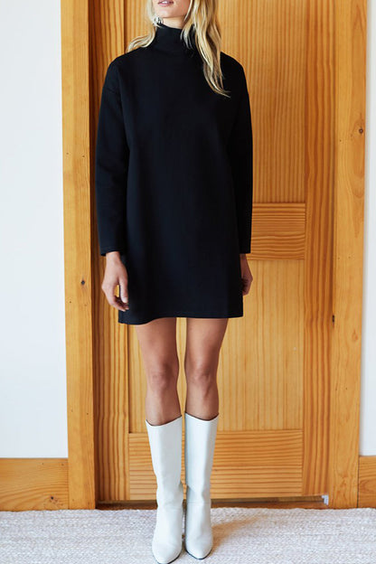 Edie Ponte Turtleneck Dress