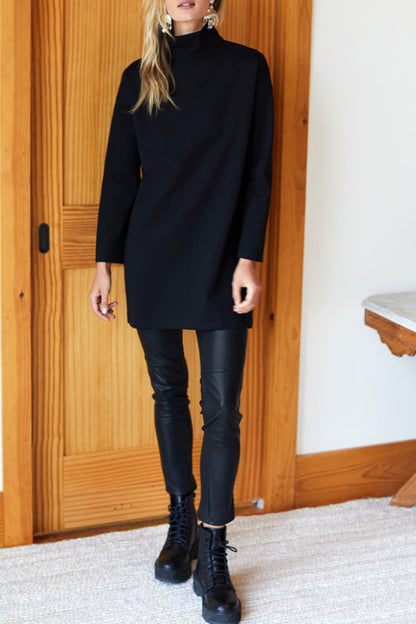 Edie Ponte Turtleneck Dress