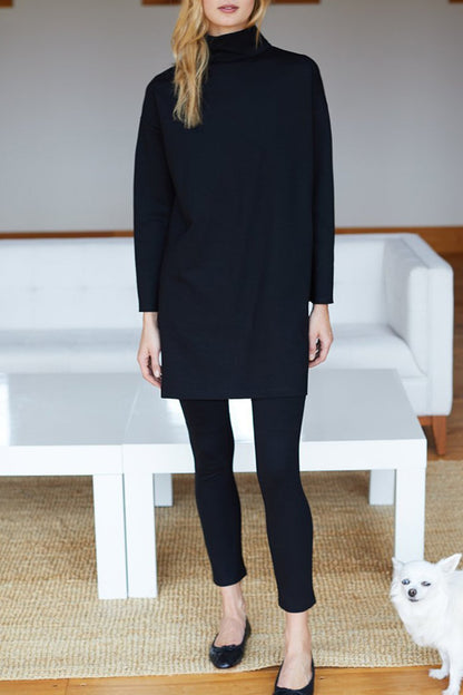 Edie Ponte Turtleneck Dress