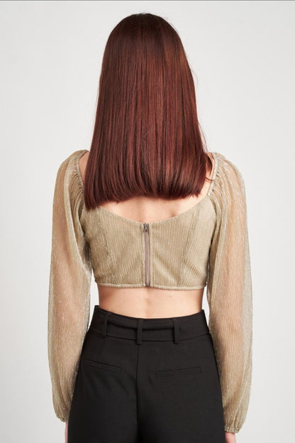 Metallic Corset Top