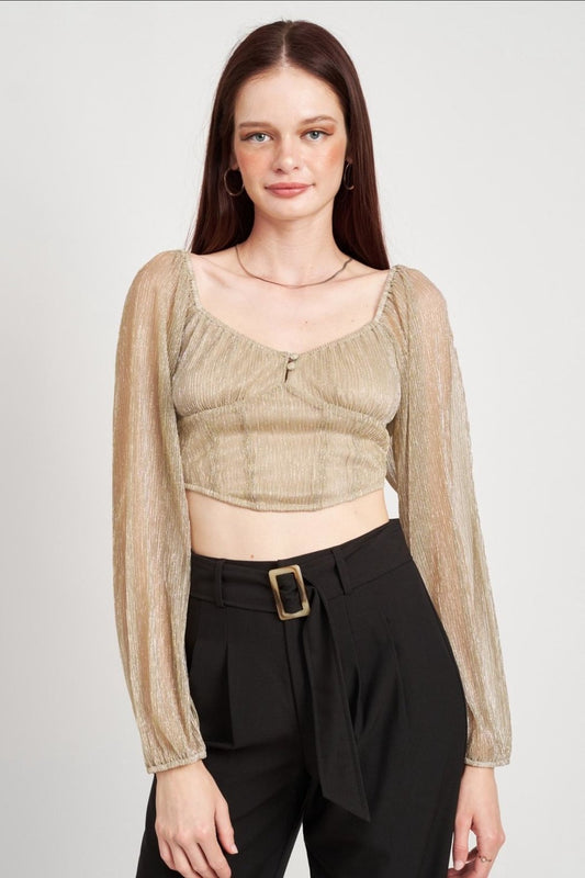 Metallic Corset Top