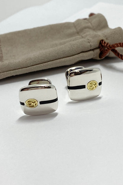 ESTATE Sterling Silver 18kt Cufflinks