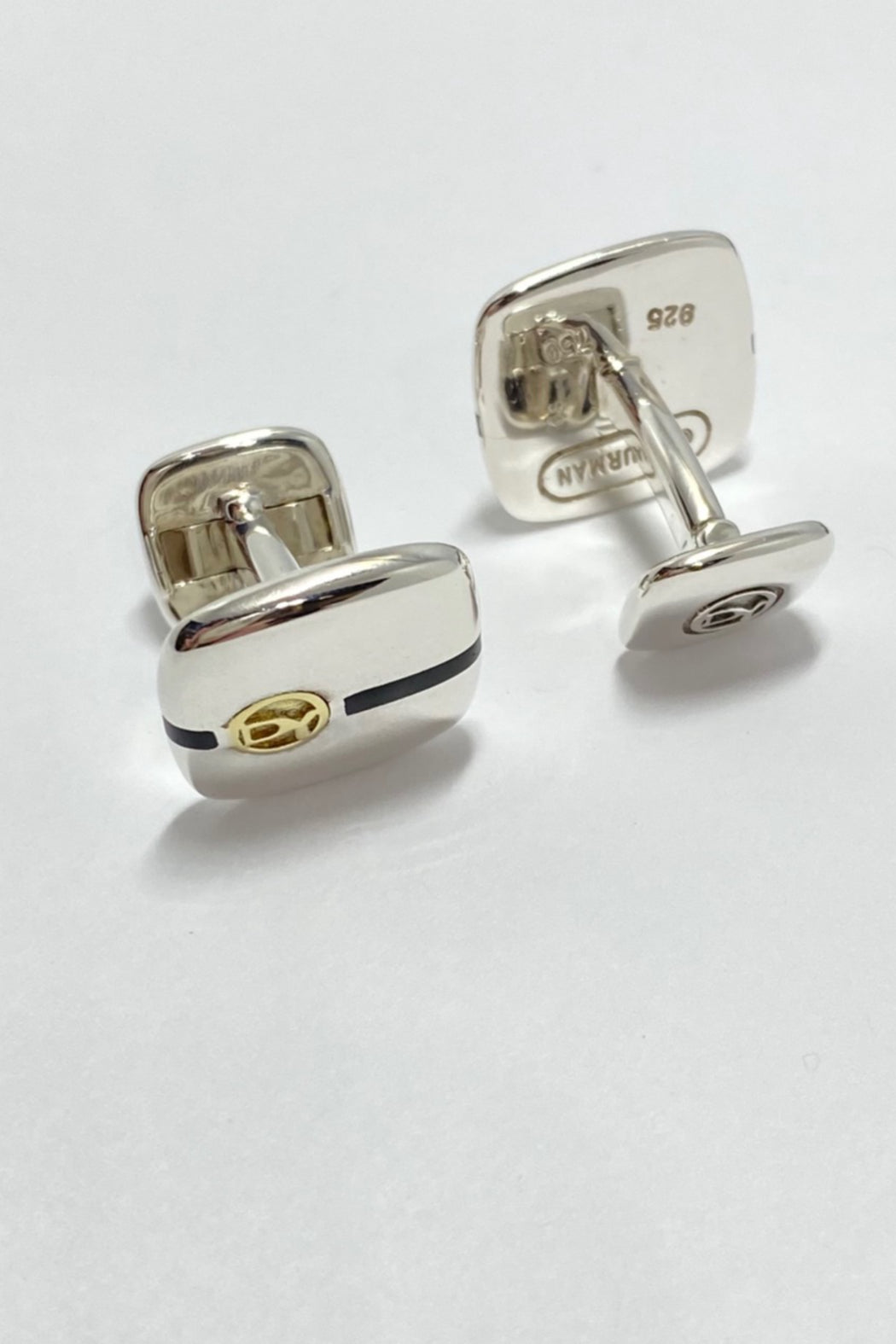 ESTATE Sterling Silver 18kt Cufflinks