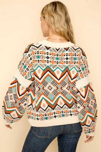 Ethnic Motif Sweater