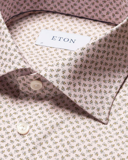 Eton Slim Fit Dress Shirt with Subtle Banana Print