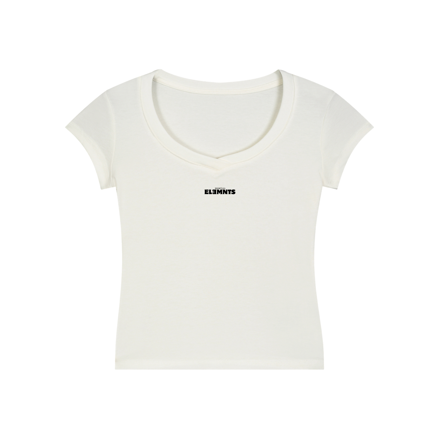 ESSNTIAL ELEMNTS Women’s 215G V‑Neck Thin Bodycon Tee