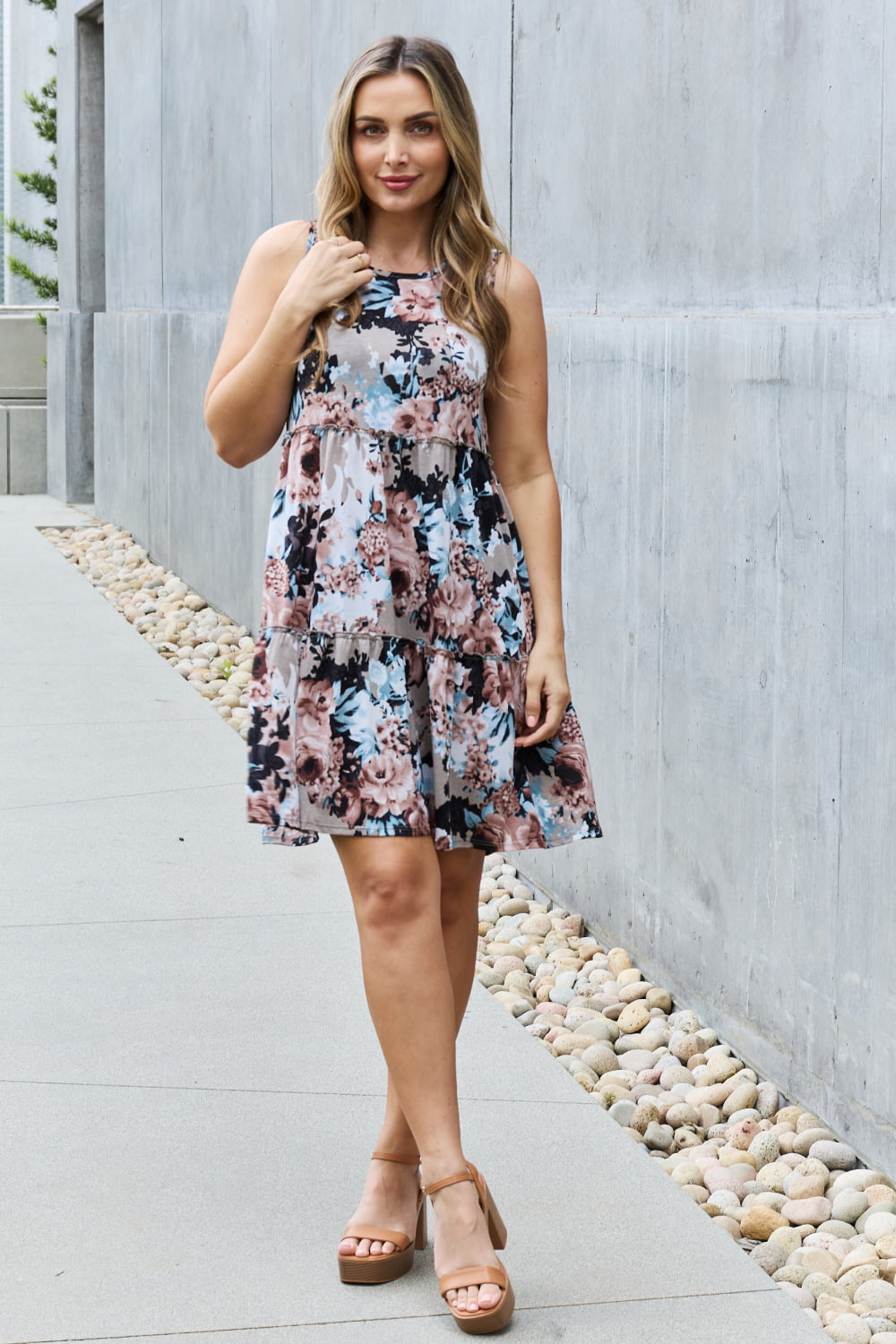 Heimish Fell in Love Full Size Floral Sleeveless Dress