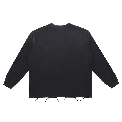 ESSNTIAL ELEMNTS Unisex 270G Snow Wash Raw Edge Sweatshirt