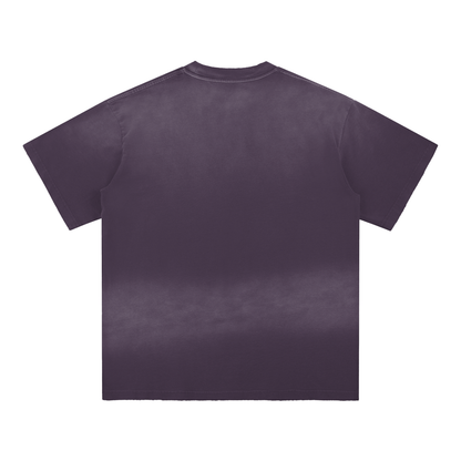 ESSNTIAL ELEMNTS Unisex 260G Sun Fade Hand-Frayed Cotton Tee