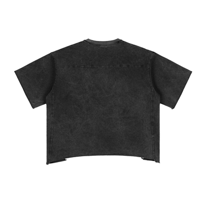 ESSNTIAL ELEMNTS Unisex Raw Edge Washed Boxy Tee