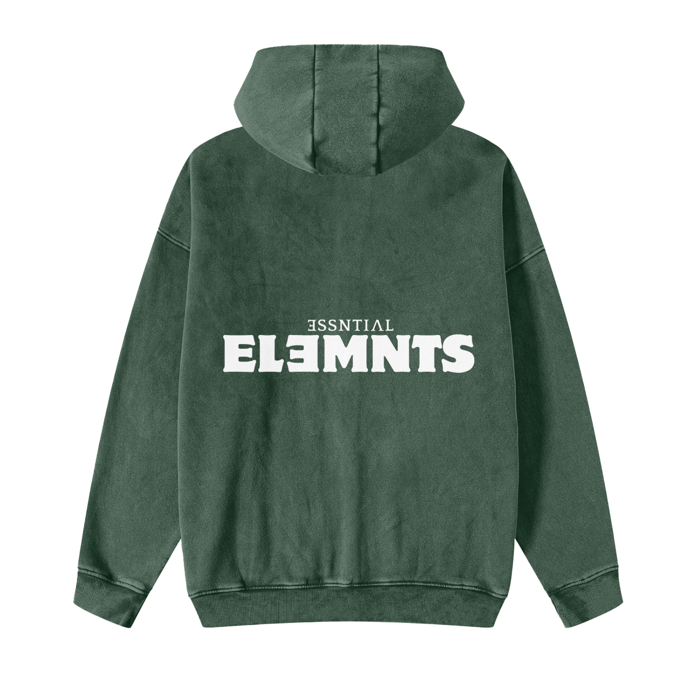 ESSNTIAL ELEMNTS Unisex 360G Snow Washed Zipped Hoodie