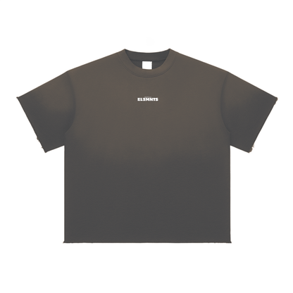 ESSNTIAL ELEMNTS Unisex 350G Sun Fade Raw Edge Tee