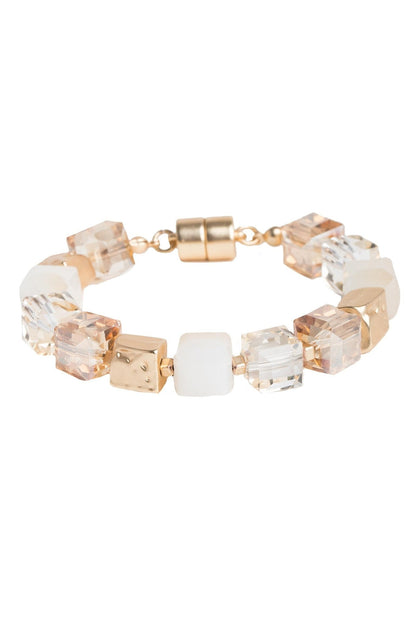 Faceted Bead Stone Bracelet