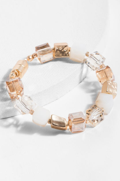Faceted Bead Stone Bracelet