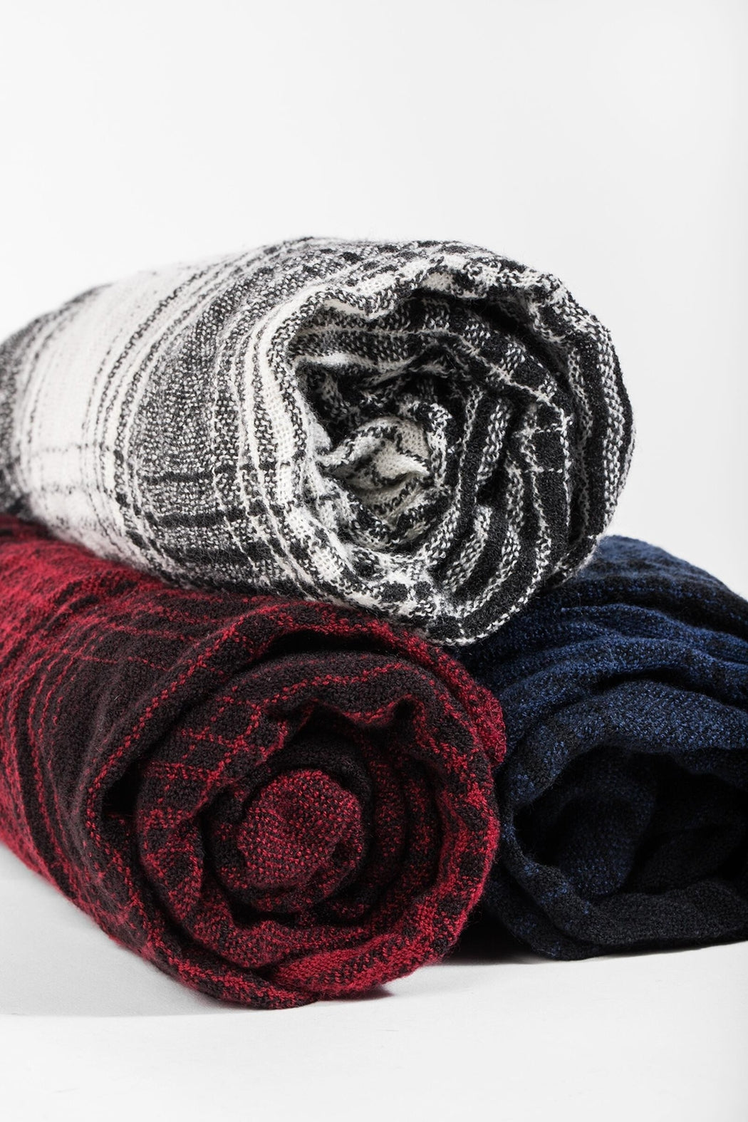 Faded Plaid Scarf Bundle