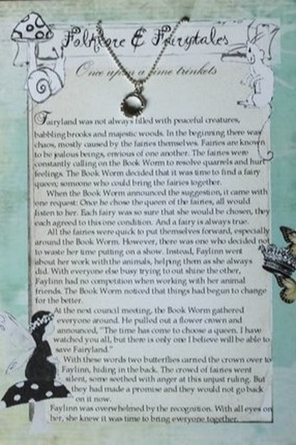 Fairy crown storybook necklace