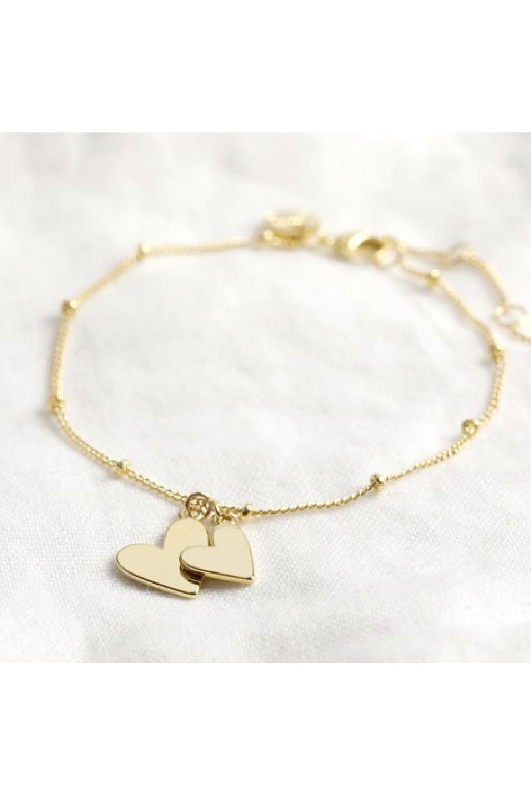 Falling Double Hearts Bracelet