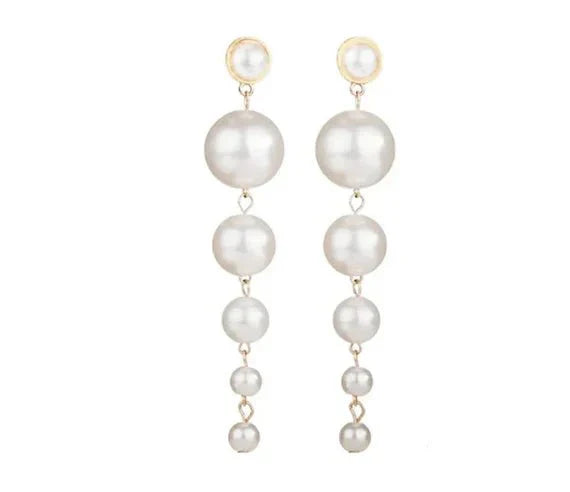 Fancy Girl Pearl Dangle Earrings