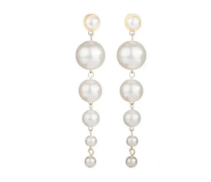 Fancy Girl Pearl Dangle Earrings