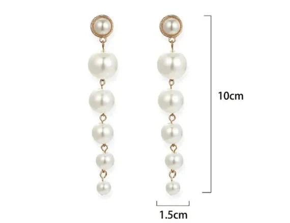 Fancy Girl Pearl Dangle Earrings