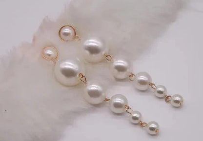 Fancy Girl Pearl Dangle Earrings