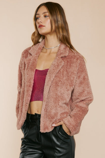 Faux Fur Collared Jacket