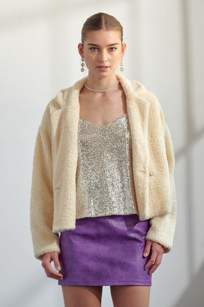Faux Fur Collared Jacket