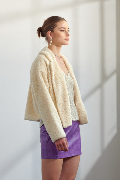 Faux Fur Collared Jacket
