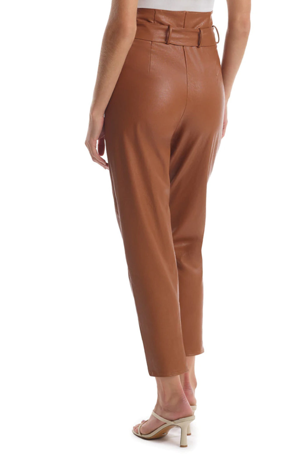 Faux Leather Paperbag Pant