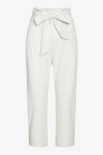 Faux Leather Paperbag Pant