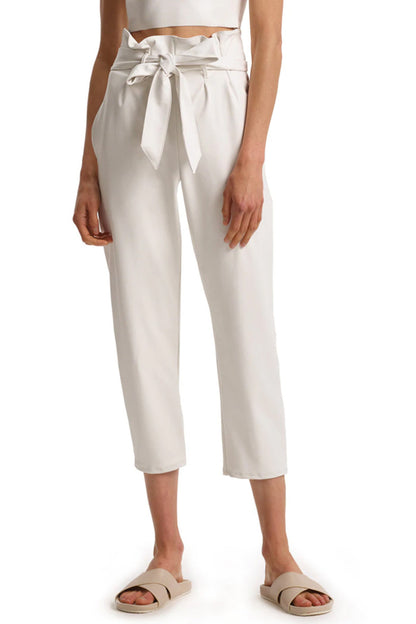 Faux Leather Paperbag Pant