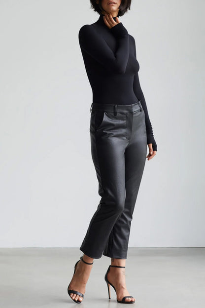 Faux Leather Trouser