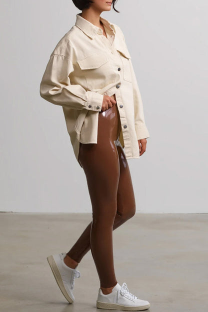 Faux Patent Leather Leggings