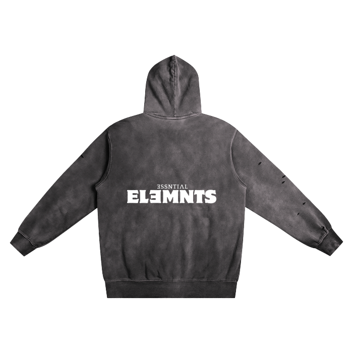 ESSNTIAL ELEMNTS Unisex 400G Faded Wash Hoodie