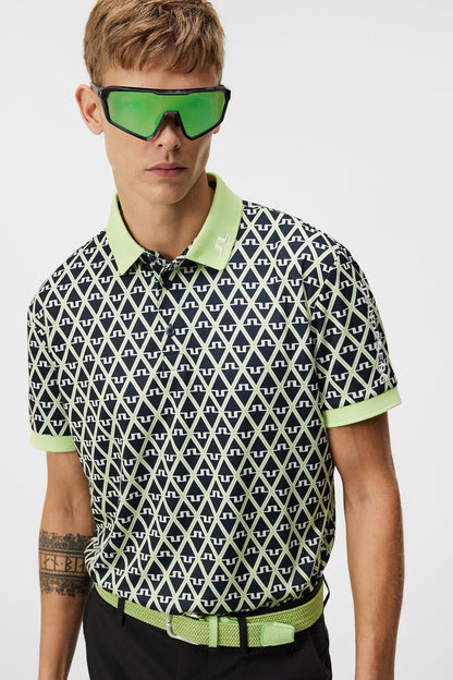 J. Lindeberg Tour Tech Reg Fit Print Polo