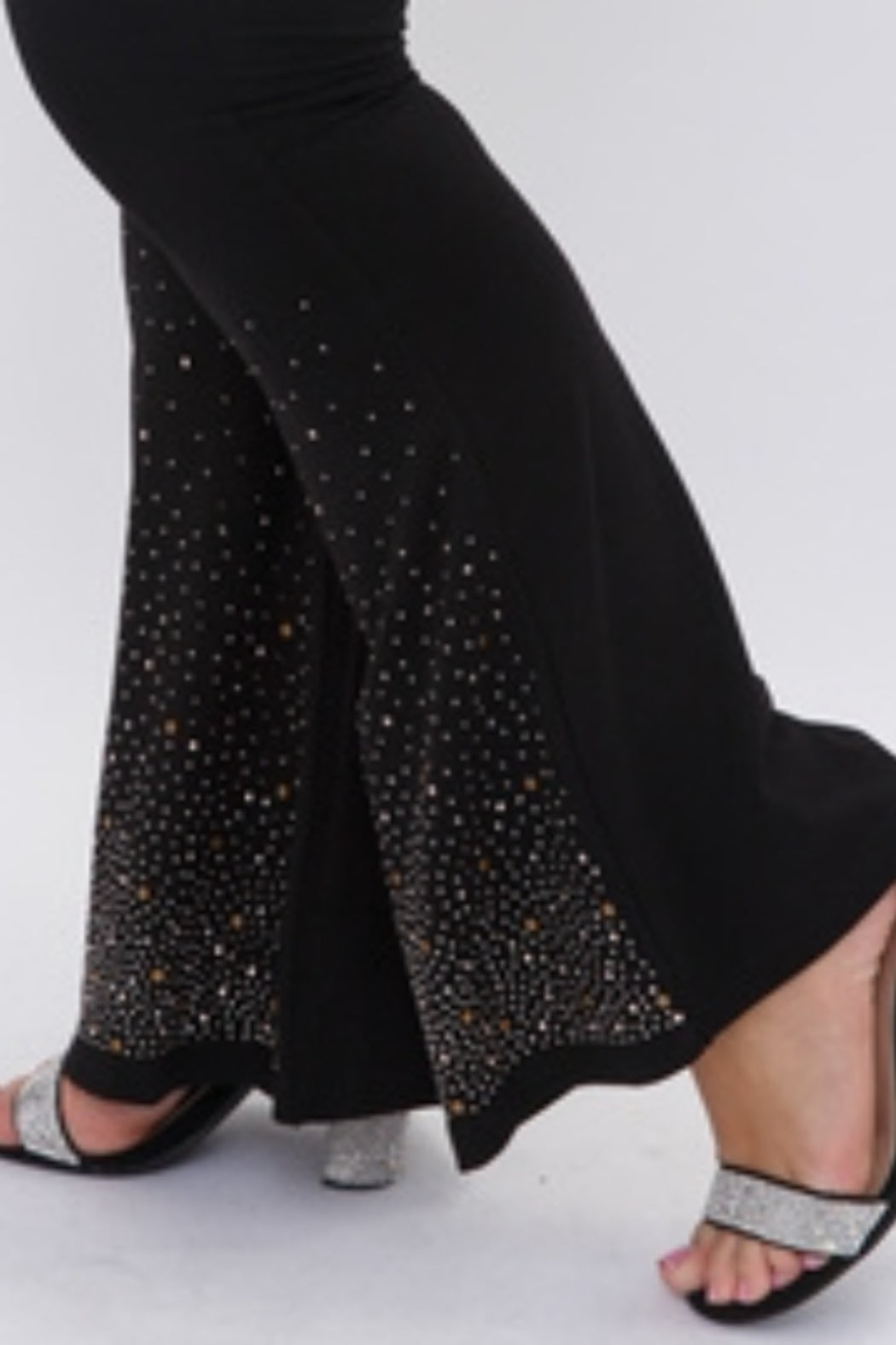 Flared Knit Pant with Stones