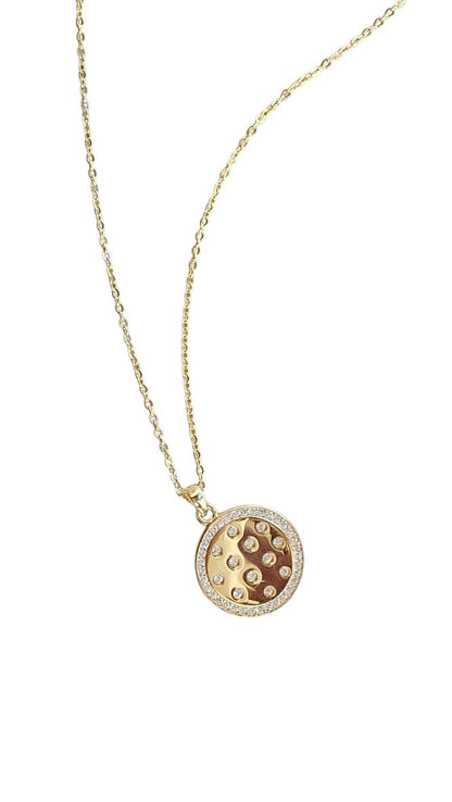 Pickleball Disc-o Ball Necklace Gold
