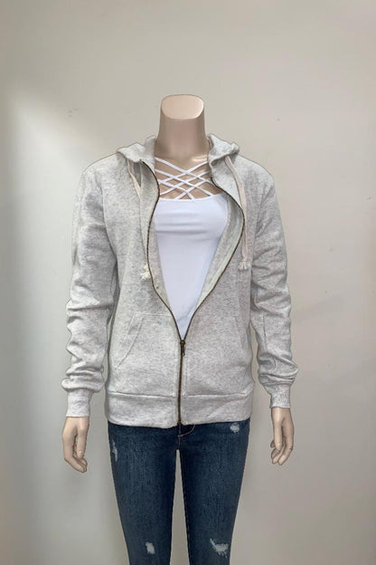 Fleece Zip Up Hoodie