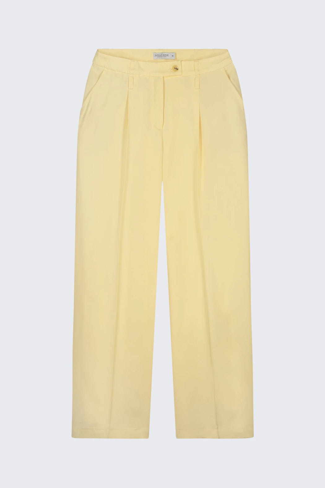 Flowy wide-leg pleated trousers