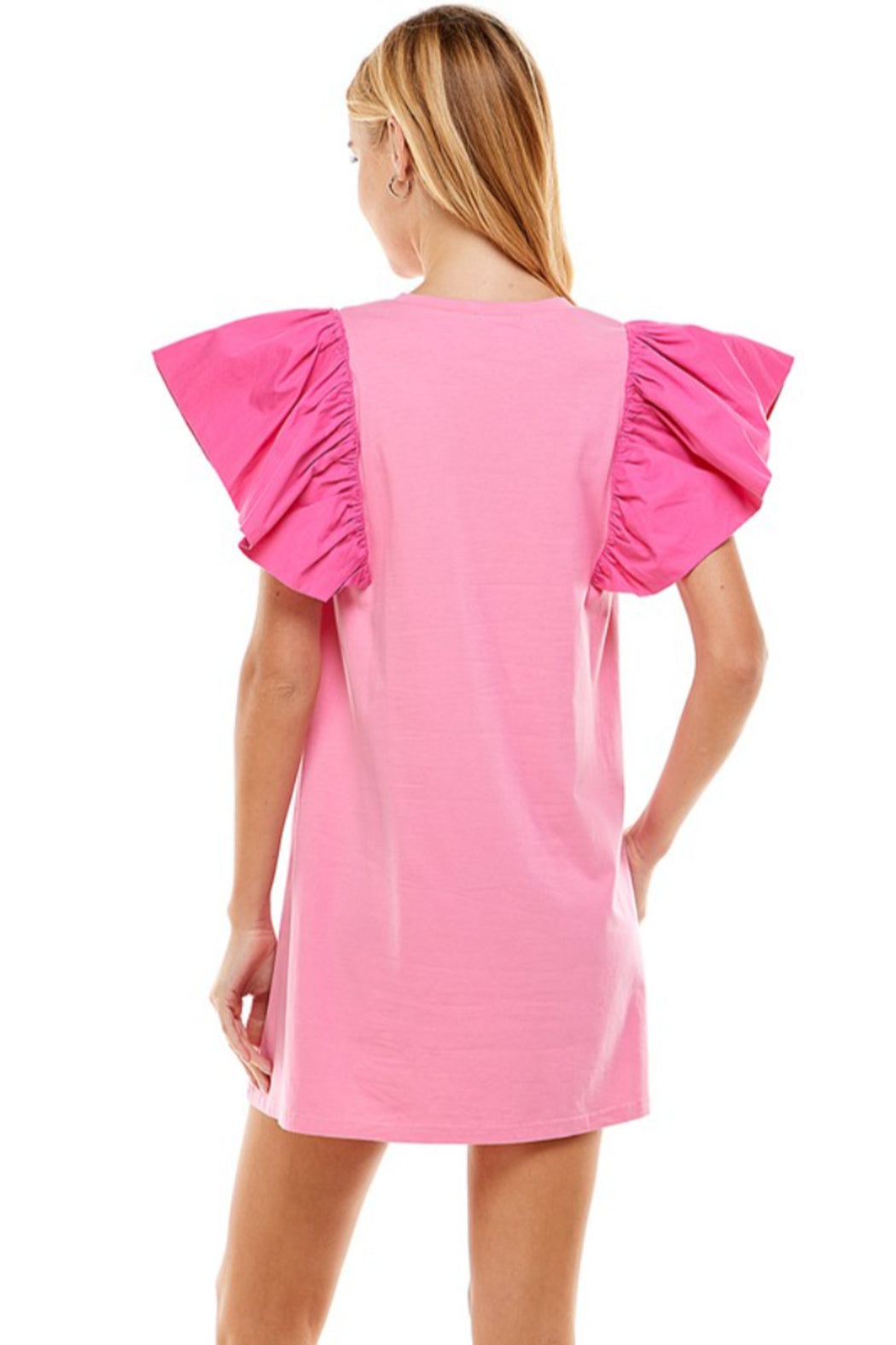 Flutter Sleeve Knit Dress