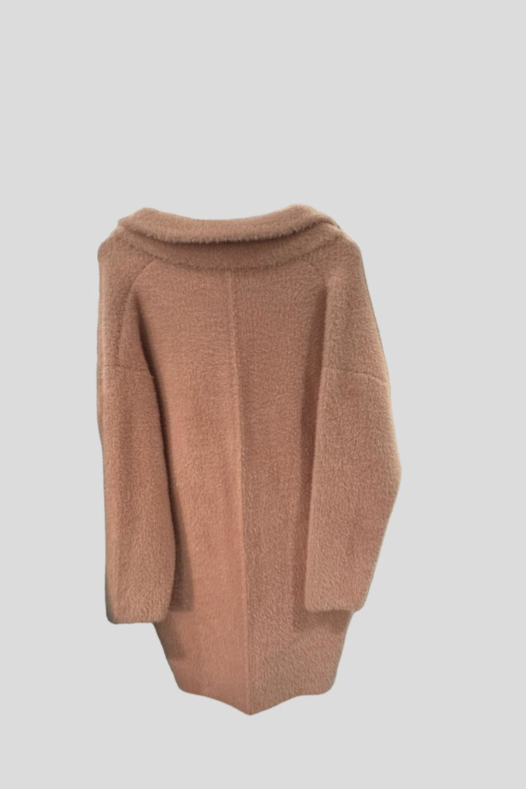 Light Pink Fuzzy Mid Length Coat