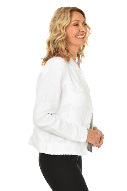 Frayed Linen Jacket